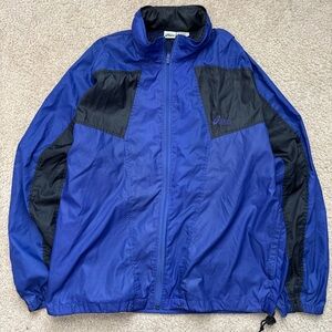 Vintage Asics Men's Blue and Black Jacket